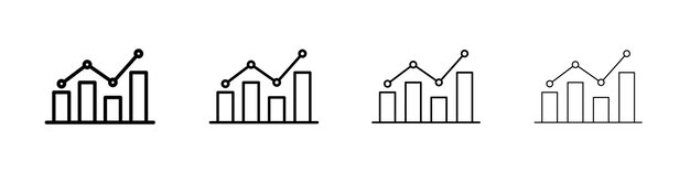 Diagramm-Symbol lineares Logo isoliert