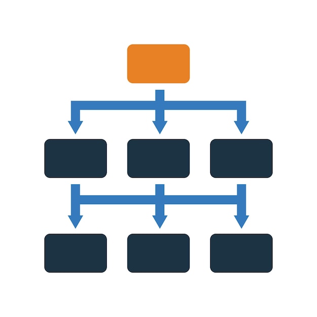 Diagramm-Workflow-Symbol Einfache bearbeitbare Vektorgrafiken