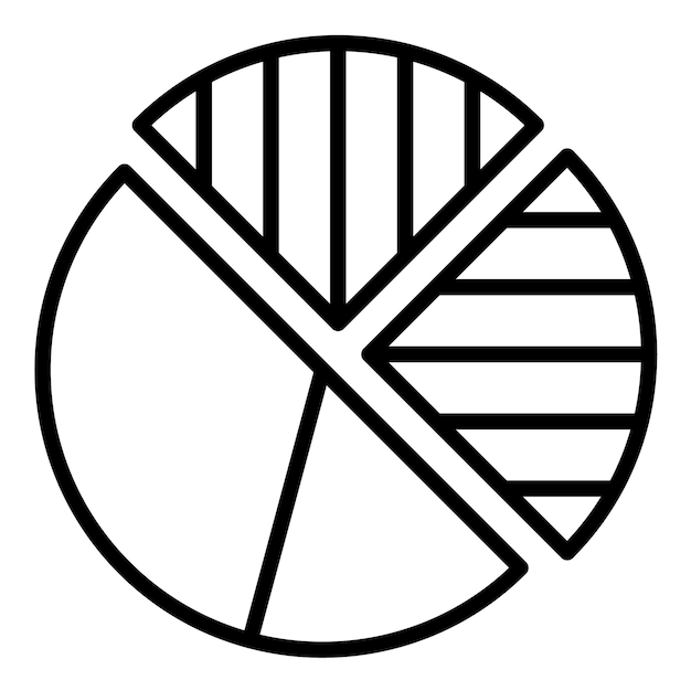Diagrammstücke Vektorillustrationsstil