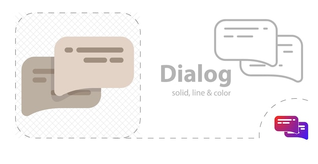 Dialog Sprechblase isoliert flache Illustration Symbol für Chat-Blase