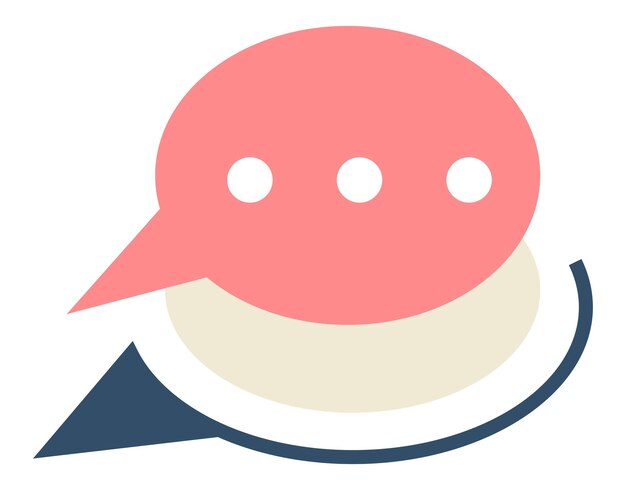 Dialogblasen-symbolgespräch oder sprach-chat-box-vektor
