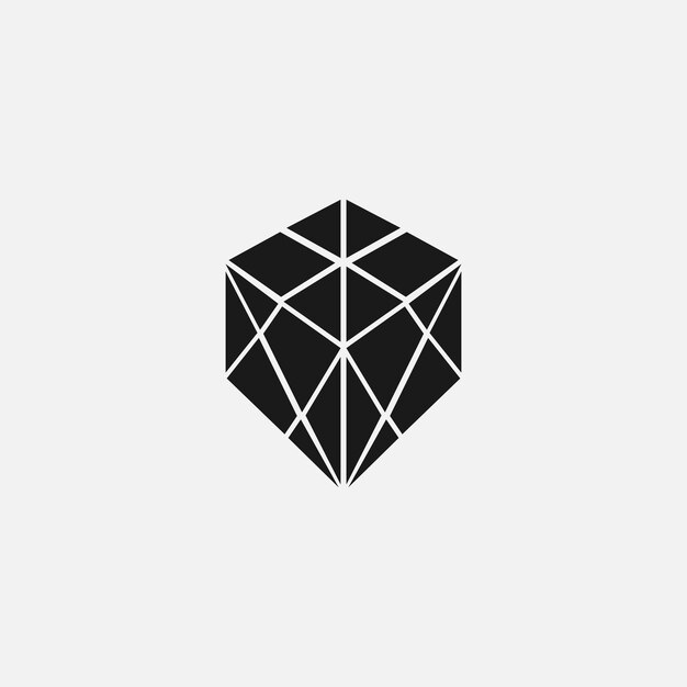 Diamant-logo-symbol mit geometrischen formen