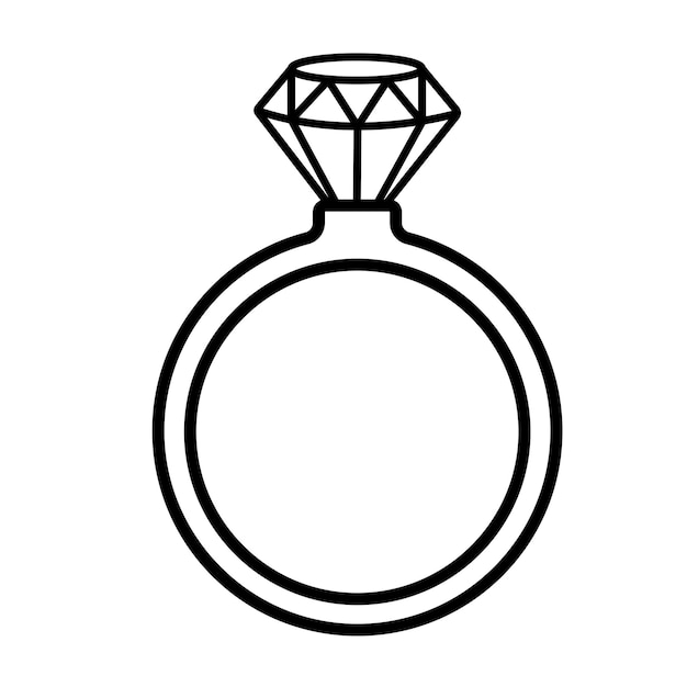 Diamant-Ring-Symbol-Vektor-Design-Vorlage-Illustration