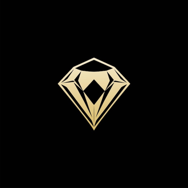 Diamanten-Logo-Symbol Vektor geometrische Diamantenkunst Schmuckladenzeichen