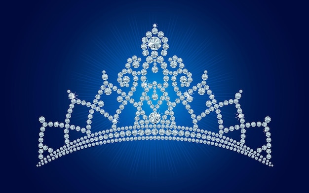 Diamanttiara-Vektorillustrationen