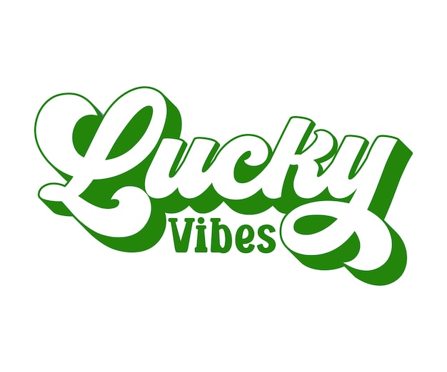 Dicke Oberschenkel Glückliche Vibes Retro-T-Shirt St. Patricks-Tag mit dem Satz St. Patriks-Tag Shamrock Retr
