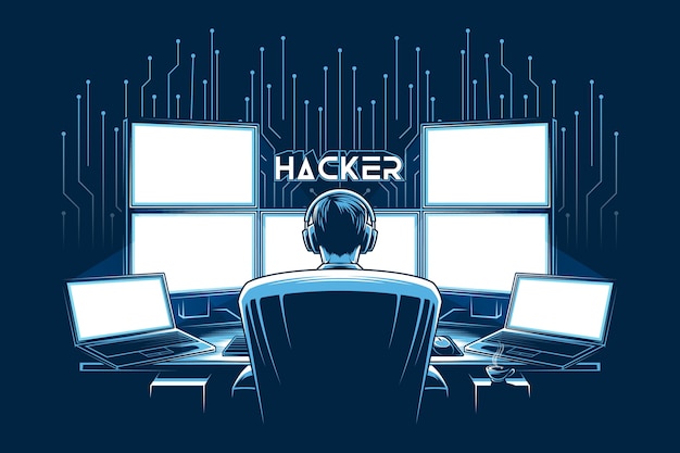 Die beste Hacker-Illustration