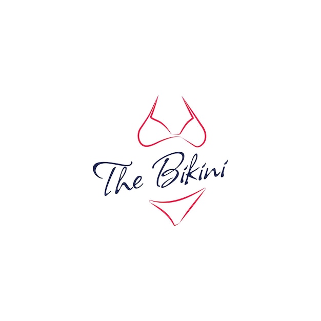 Vektor die design-vektorvorlage für das bikini-wear-logo