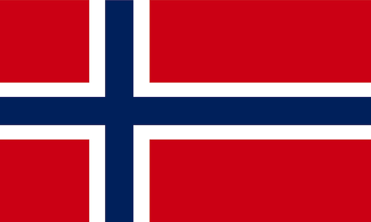 Vektor die flagge norwegens