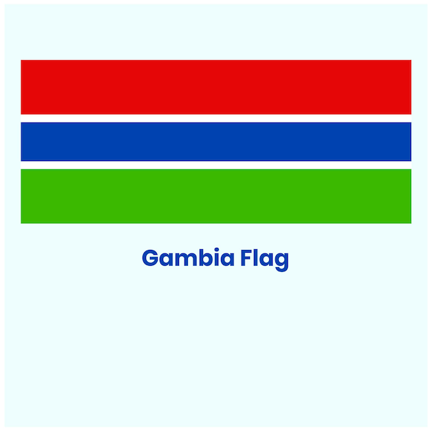Vektor die gambia-flagge