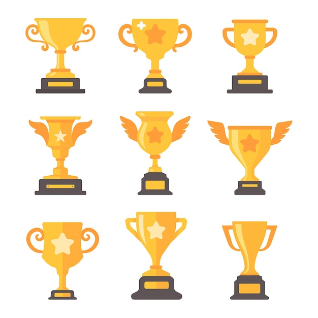Die goldene Trophäe des Erfolgs. Auszeichnungen für Gewinner von Sportspielen