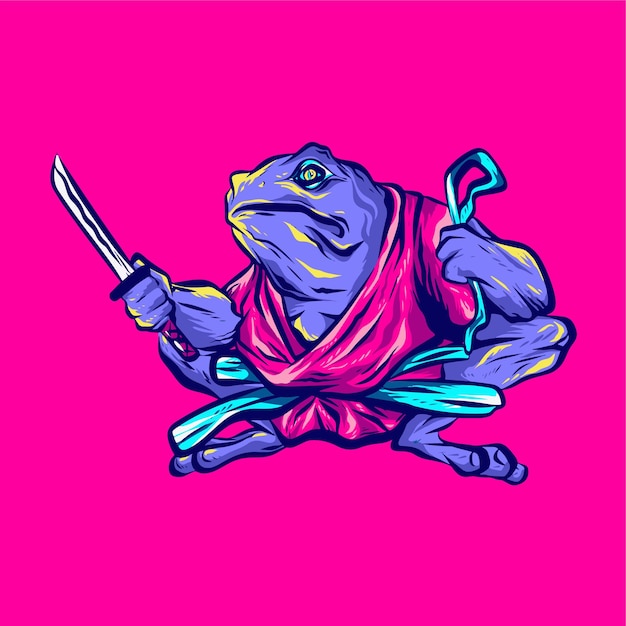 Die hero frog-illustration