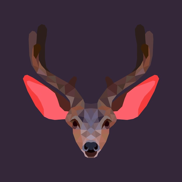 Die hirsch-polygon-illustration