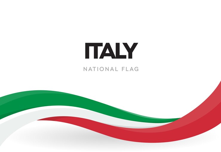 Die italienische Republik schwenkt Flagge