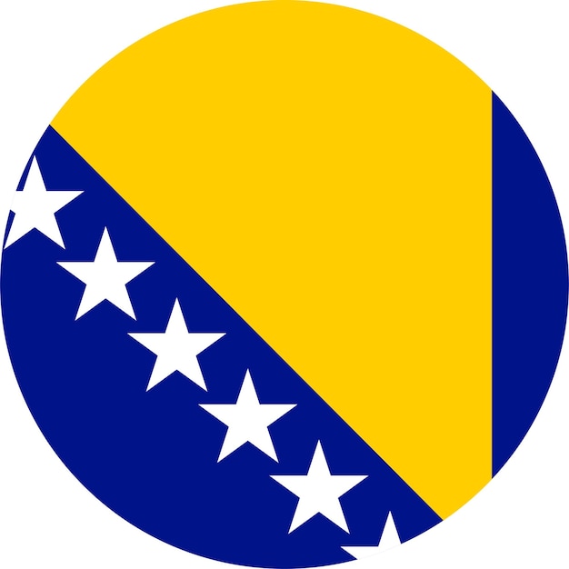 Die nationalflagge der welt bosnien und herzegowina