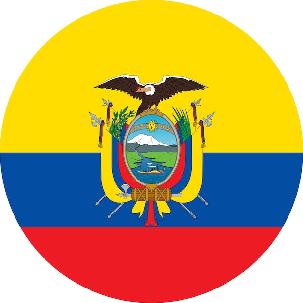 Vektor die nationalflagge der welt ecuador