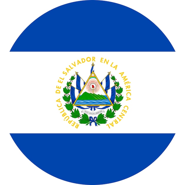 Die Nationalflagge der Welt El Salvador