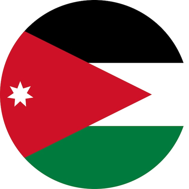 Die nationalflagge der welt jordanien