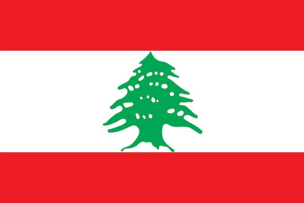 Die nationalflagge der welt libanon