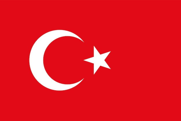 Vektor die nationalflagge der welt türkei
