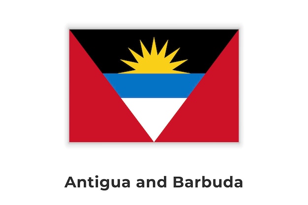 Die Nationalflagge von Antigua und Barbuda