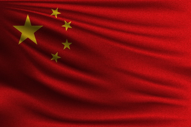 Die Nationalflagge von China.