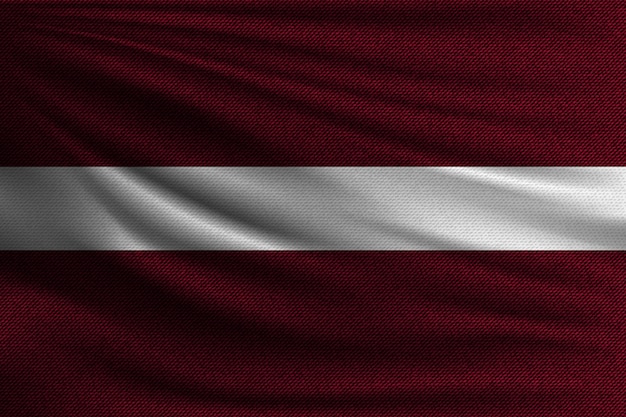 Die Nationalflagge von Lettland.