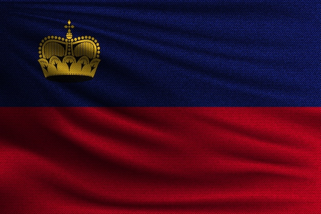 Die Nationalflagge von Liechtenstein.