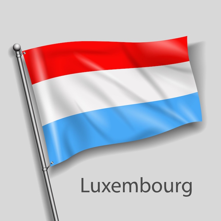 Vektor die nationalflagge von luxemburg in europa