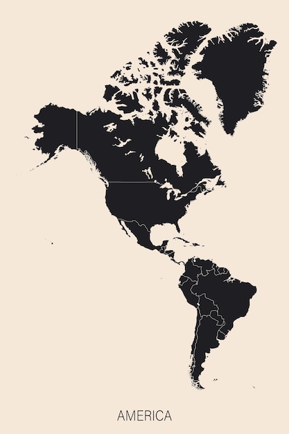 Die politische detaillierte karte des kontinents amerika mit ländergrenzen hochdetaillierte politische karte der welt