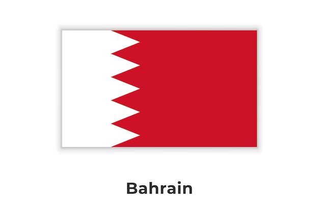 Die realistische Nationalflagge von Bahrain