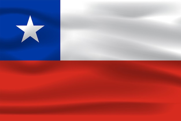 Die realistische Nationalflagge von Chile