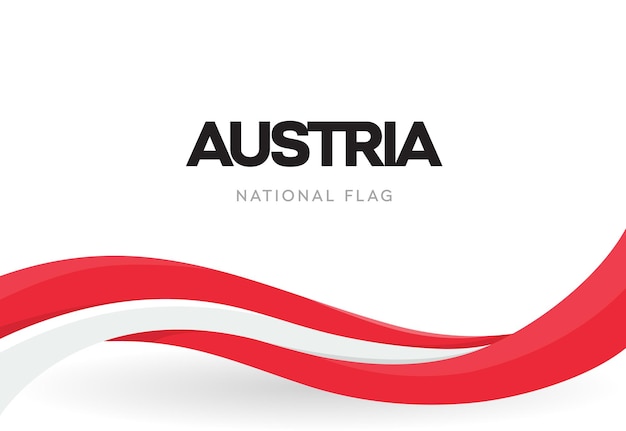 Die republik österreich schwenkt flagge