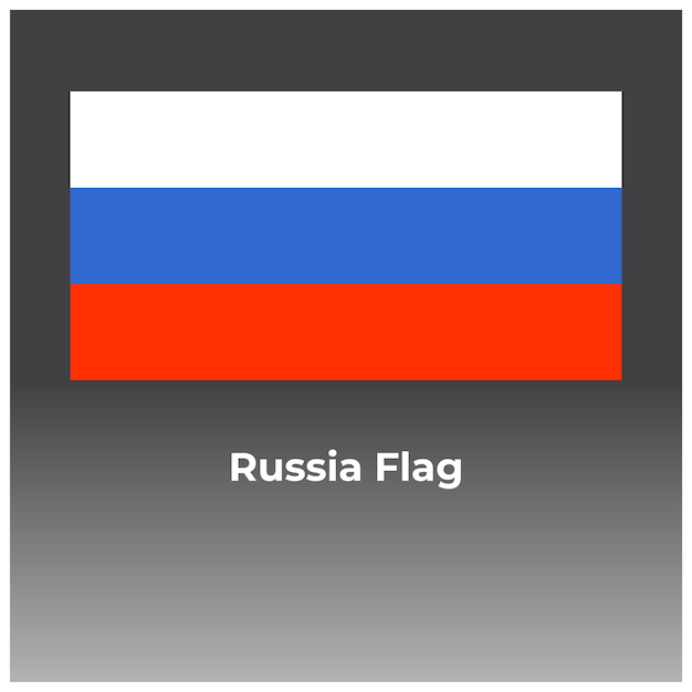 Vektor die russland-flagge