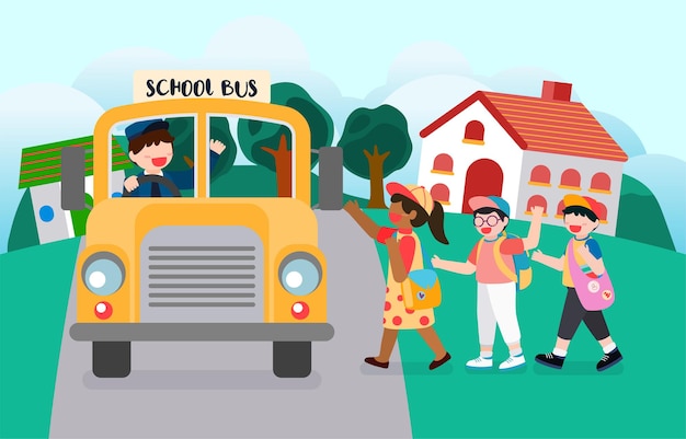 Die Schule hat das Semester eröffnet. Die Schüler gehen wieder in die Schule, um verschiedene Fächer zu studieren.