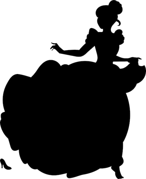 Vektor die silhouette einer prinzessin