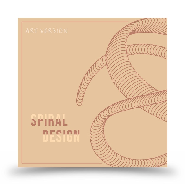 Vektor die spirale design eines neuen cover-banners poster broschüre zeitschrift ein neuer trend der kreativen katalog ideen innenarchitektur und dekor