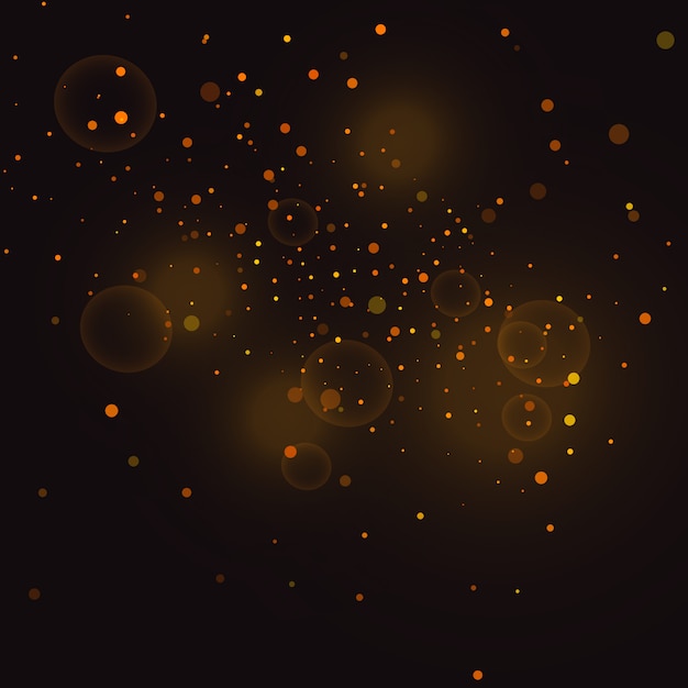 Vektor die staubfunken und goldenen sterne leuchten mit besonderem licht. funkelnde magische staubpartikel.