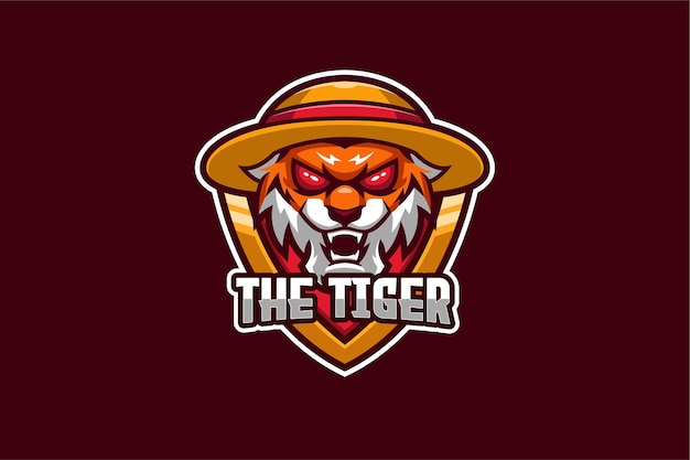 Die tiger e-sport logo vorlage