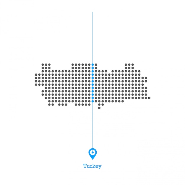 Die türkei doled kartenentwurfsvektor
