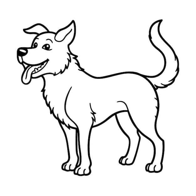 Die Vektorillustration von Happy Cartoon Dog