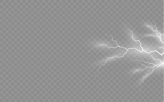 Die wirkung von blitzen und beleuchtungsset von reißverschlüssen gewitter und blitzlicht und glanz