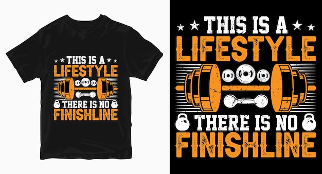 Dies ist ein Lifestyle-Gym-Typografie-T-Shirt-Design