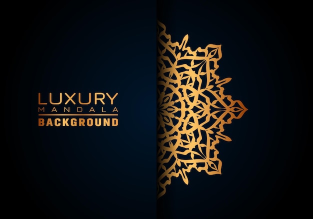 Dies ist ein luxuriöser dekorativer Mandala-Logo-Hintergrund im Arabesken-Stil.