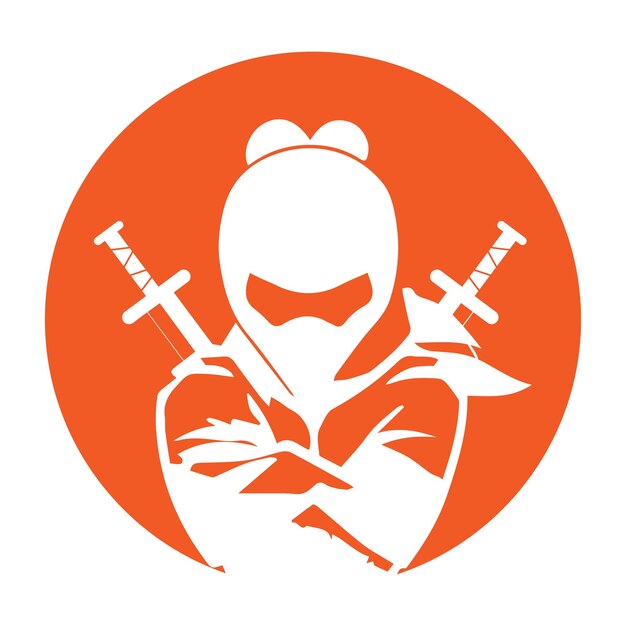 Vektor dies ist ein ninja-logo-vektorillustrationsdesign