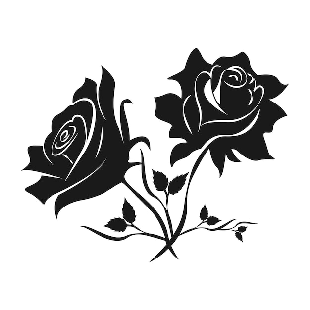 Vektor dies ist ein rosenlogo-vektorillustrationsdesign