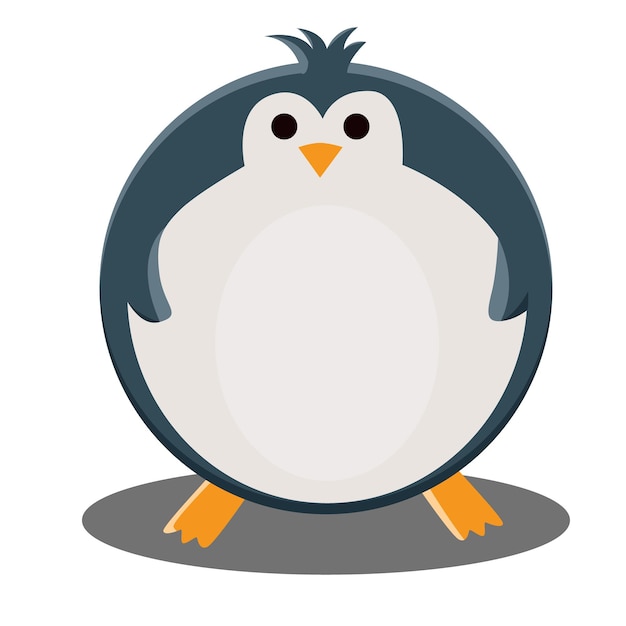 Dies ist ein süßer pinguin, dieser vektor eignet sich für t-shirt- oder stker-designs