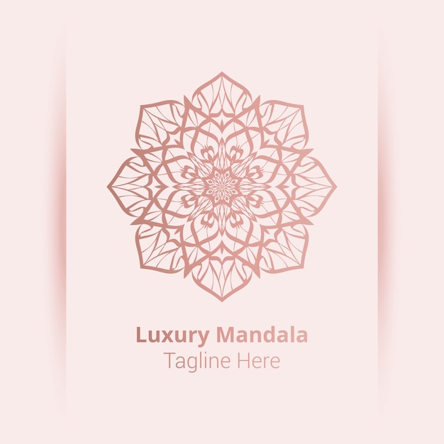 Dies ist luxus dekorative mandala logo hintergrund