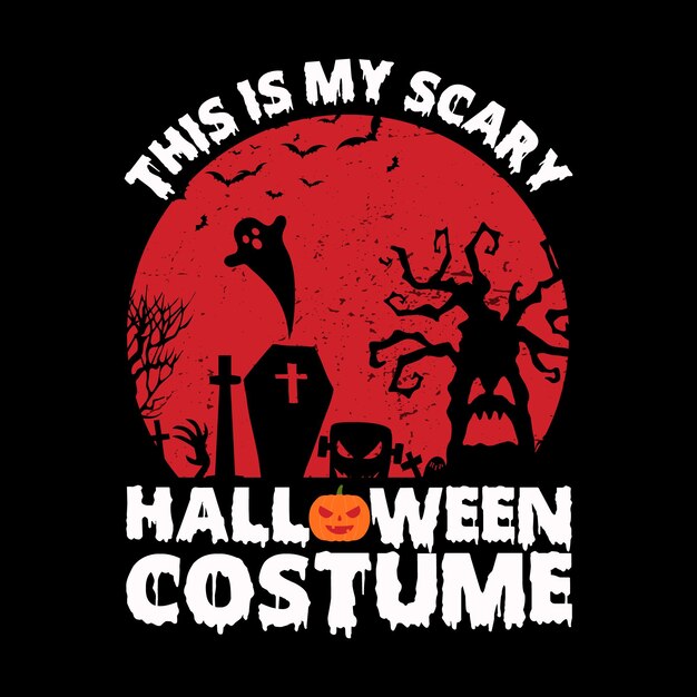 Dies ist mein gruseliges halloween-kostüm-t-shirt-design