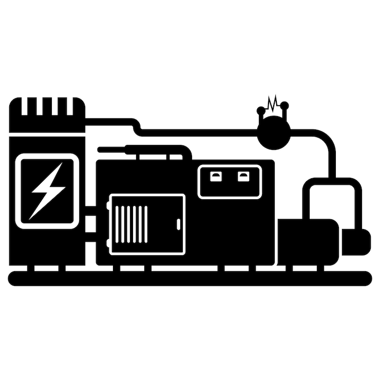 Vektor dieselgenerator-logo-symbol, illustration, design-vorlage
